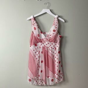 Women’s Flowy Red & White Tank top